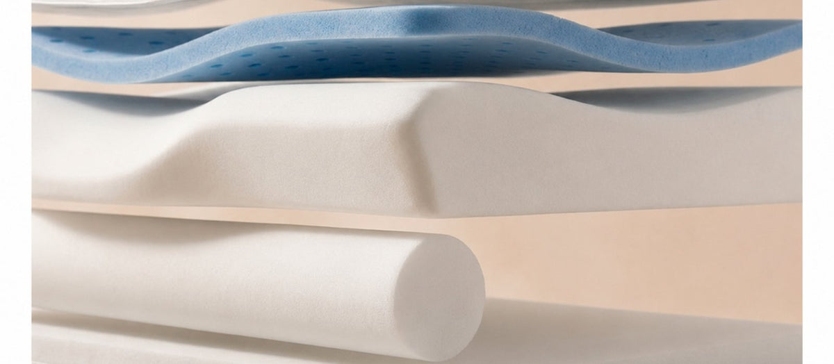 Matières d'oreiller cervical : mémoire de forme, latex, plumes ou microfibre